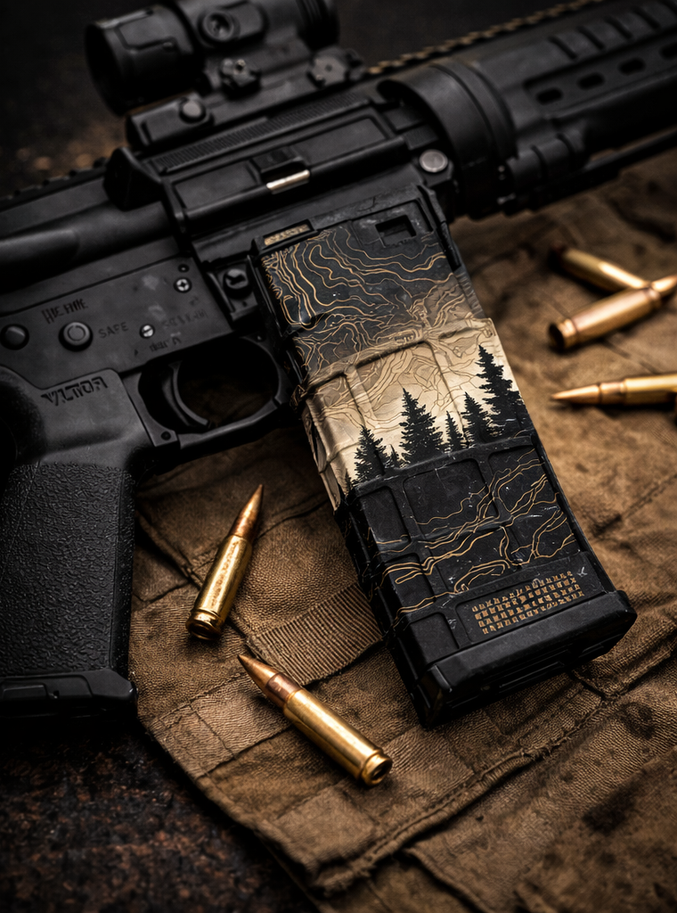Custom AR-15/AK47 Magazine - Tan Forest